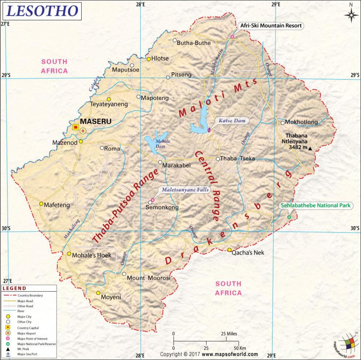 Лесото мапата слики